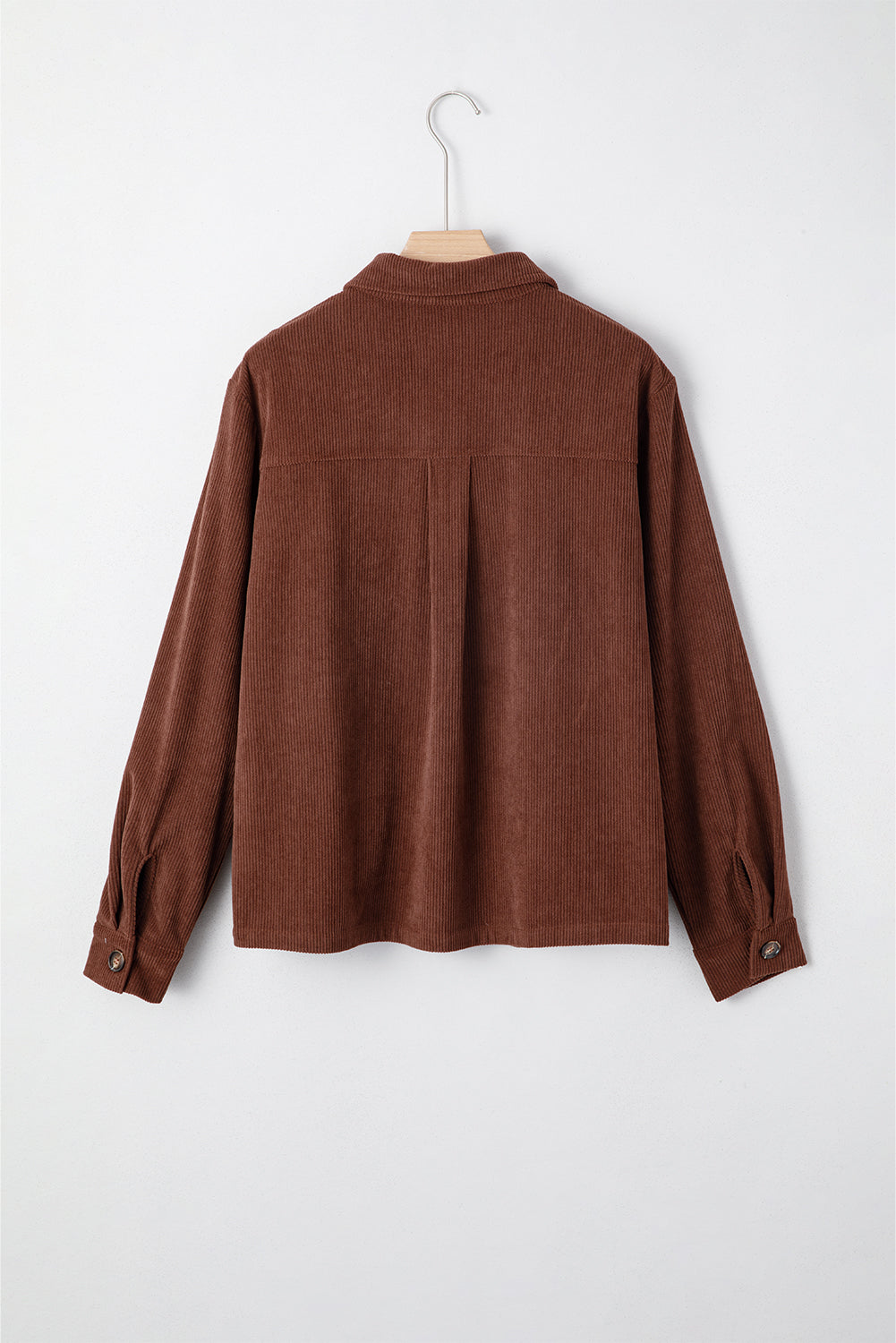 Floral Corduroy Embroidered Button-Front Jacket