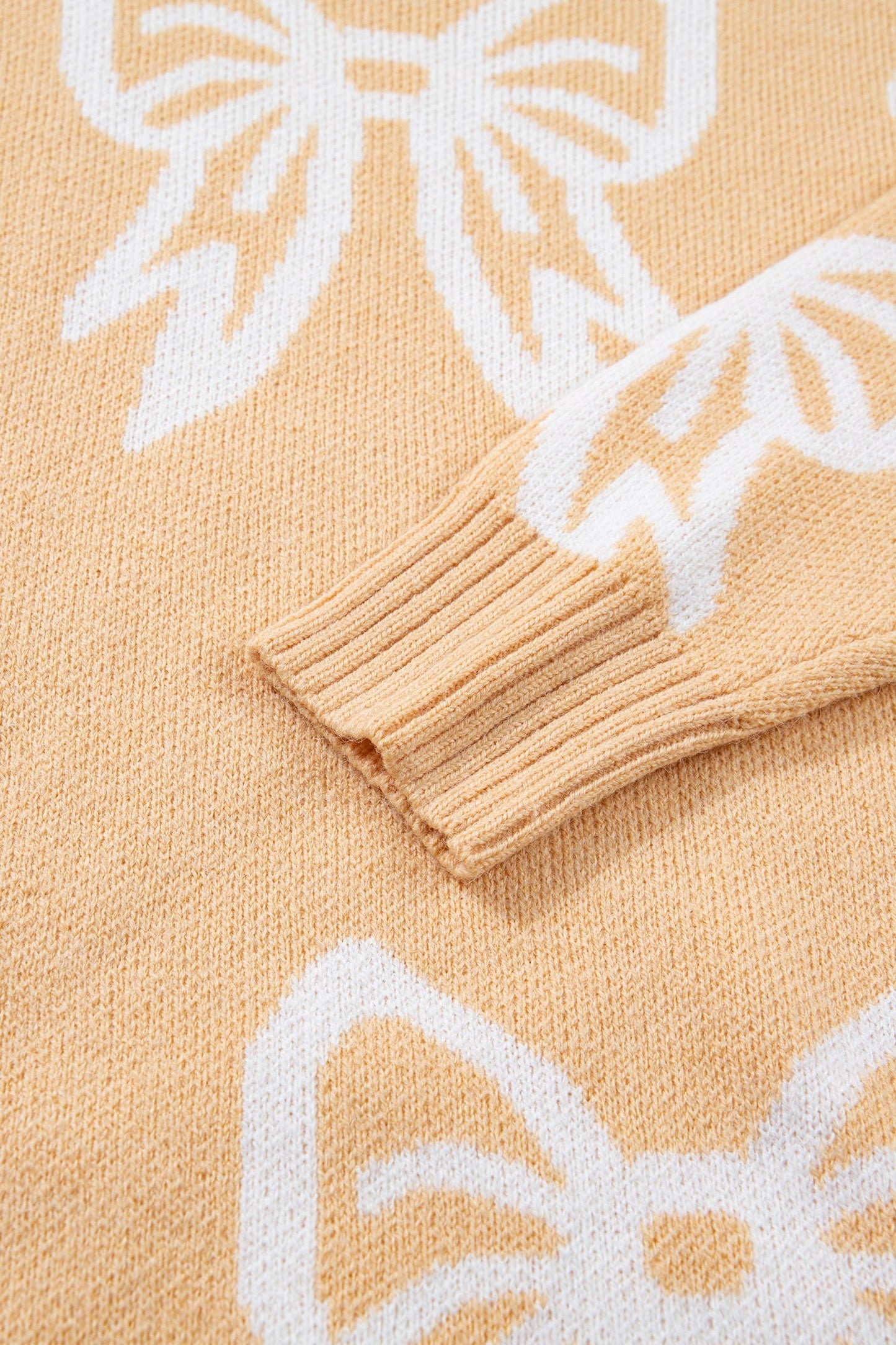 Bow Drop Shoulder Long Sleeve Sweater