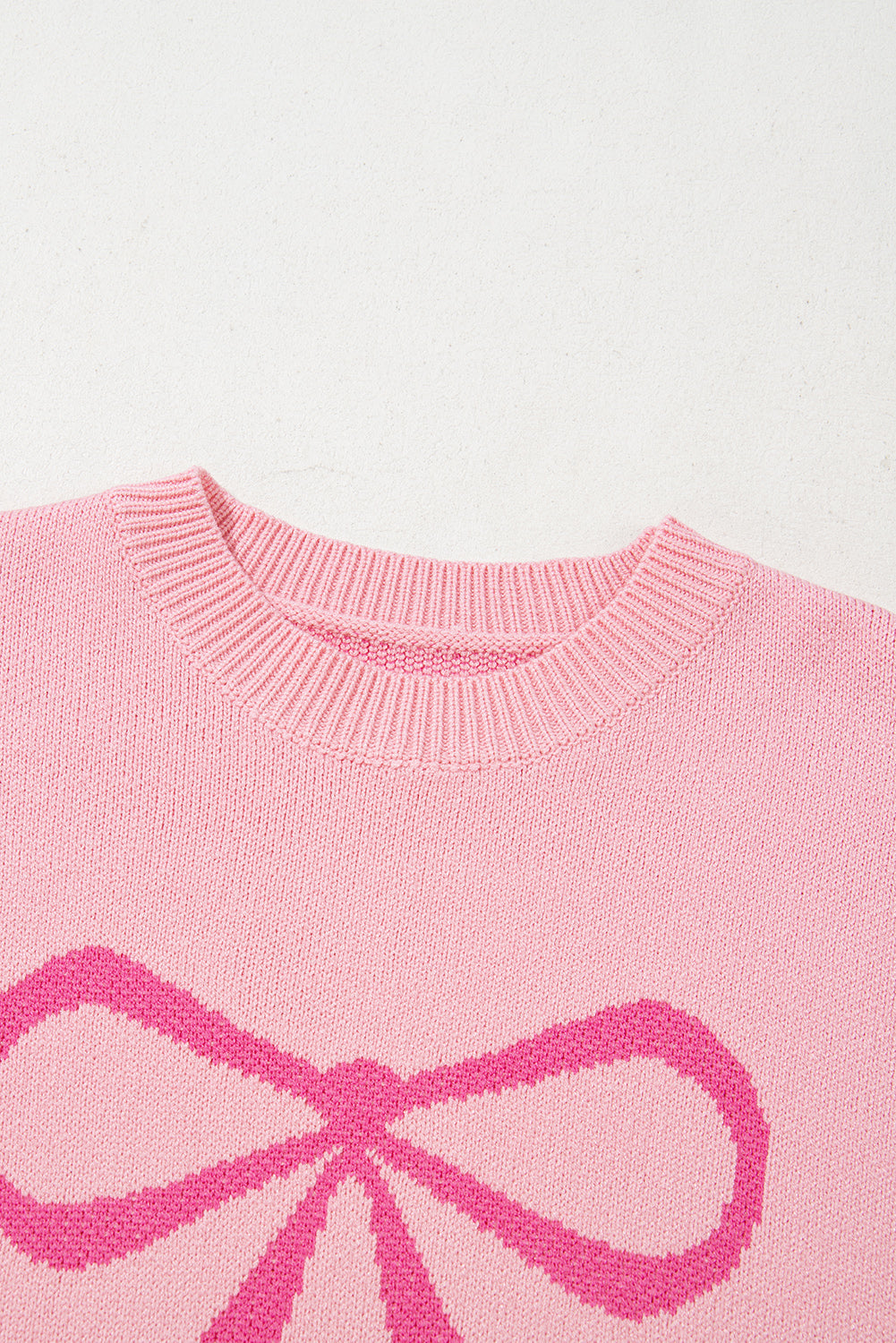 Bow Valentine Long Sleeve Crewneck Sweater
