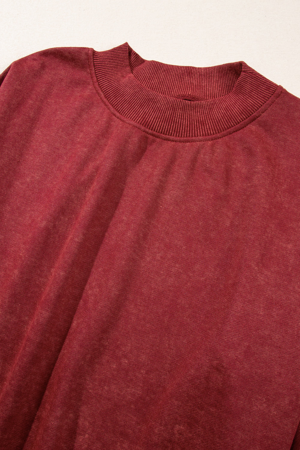 Mineral Wash Drop Shoulder Crewneck Sweatshirt