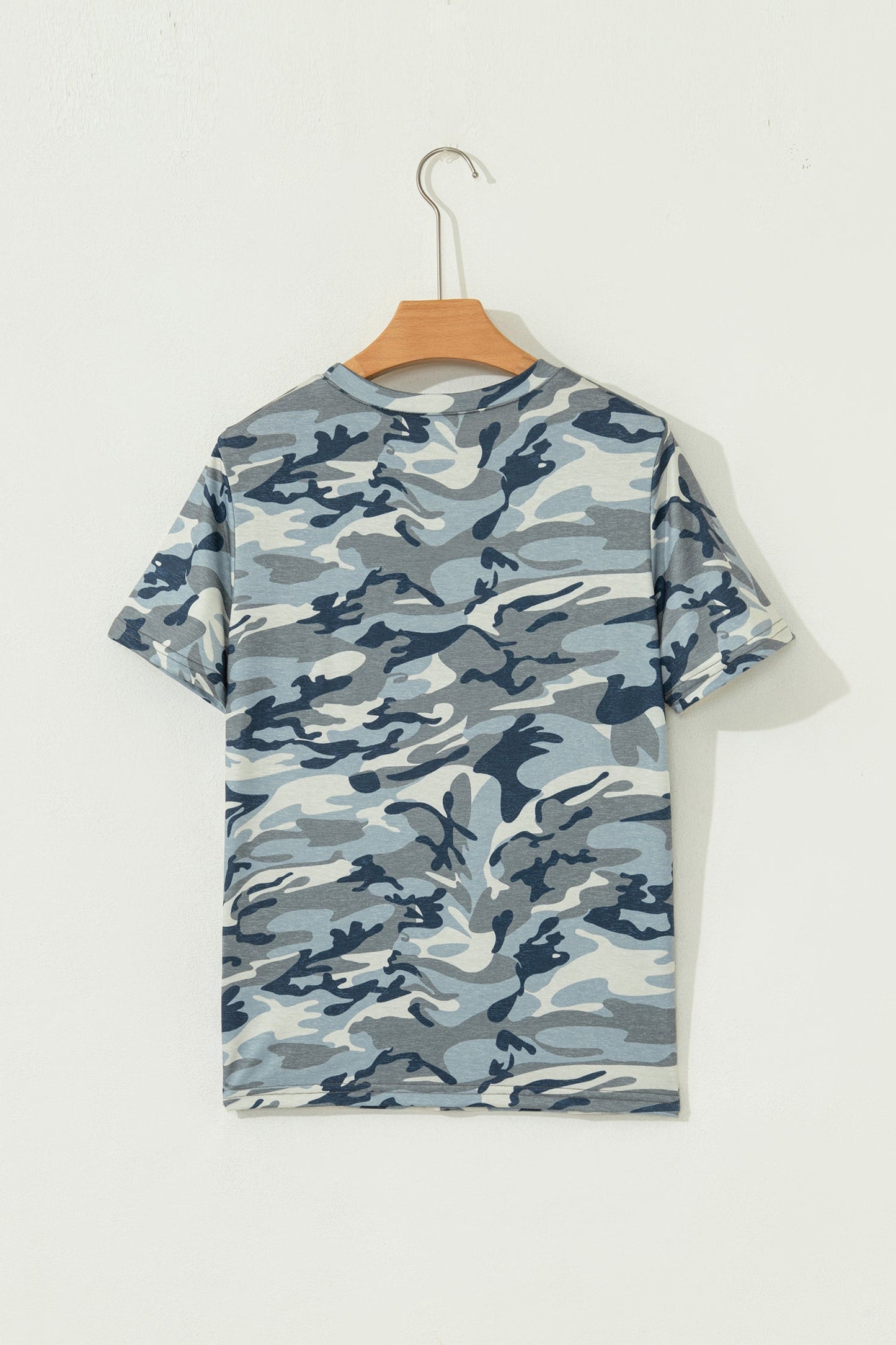 Camo Short Sleeve Crew Neck T-Shirt