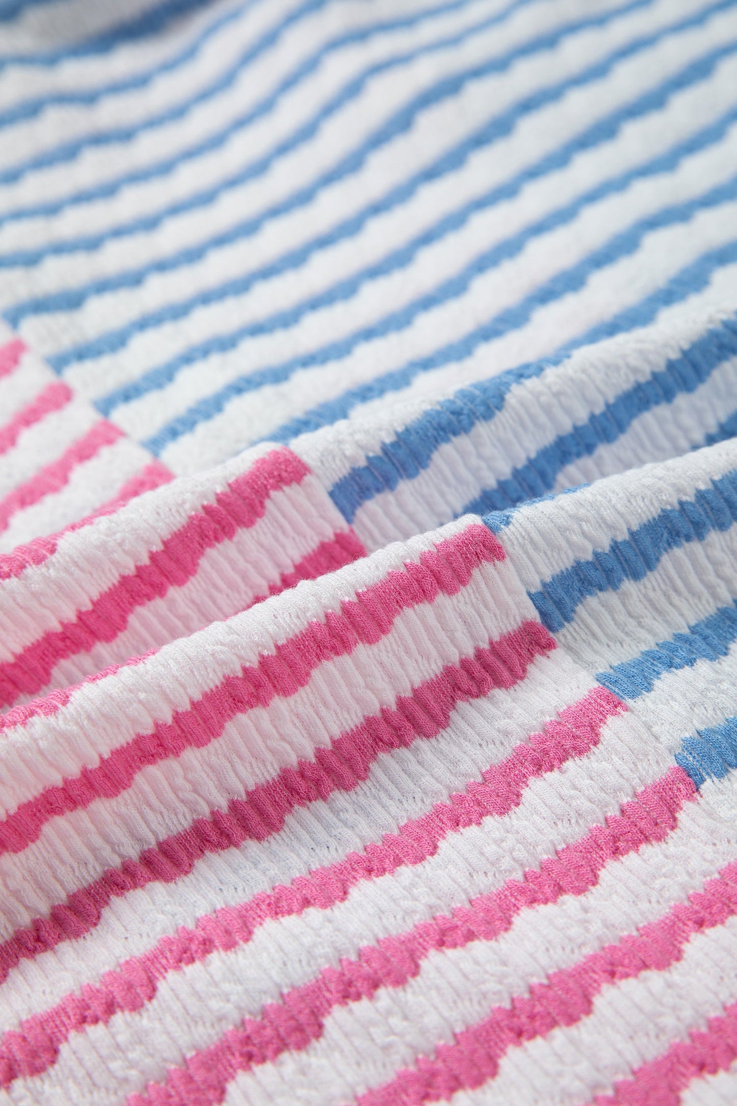 Stripe Colorblock Patchwork Half-Zip Long Sleeve Top