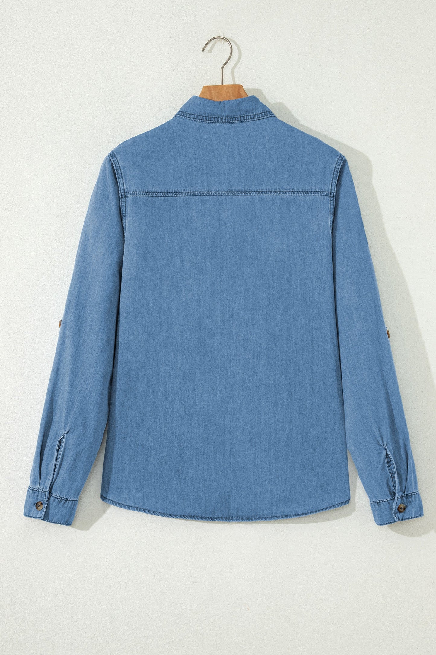 Slim Fit Button Down Denim Shirt