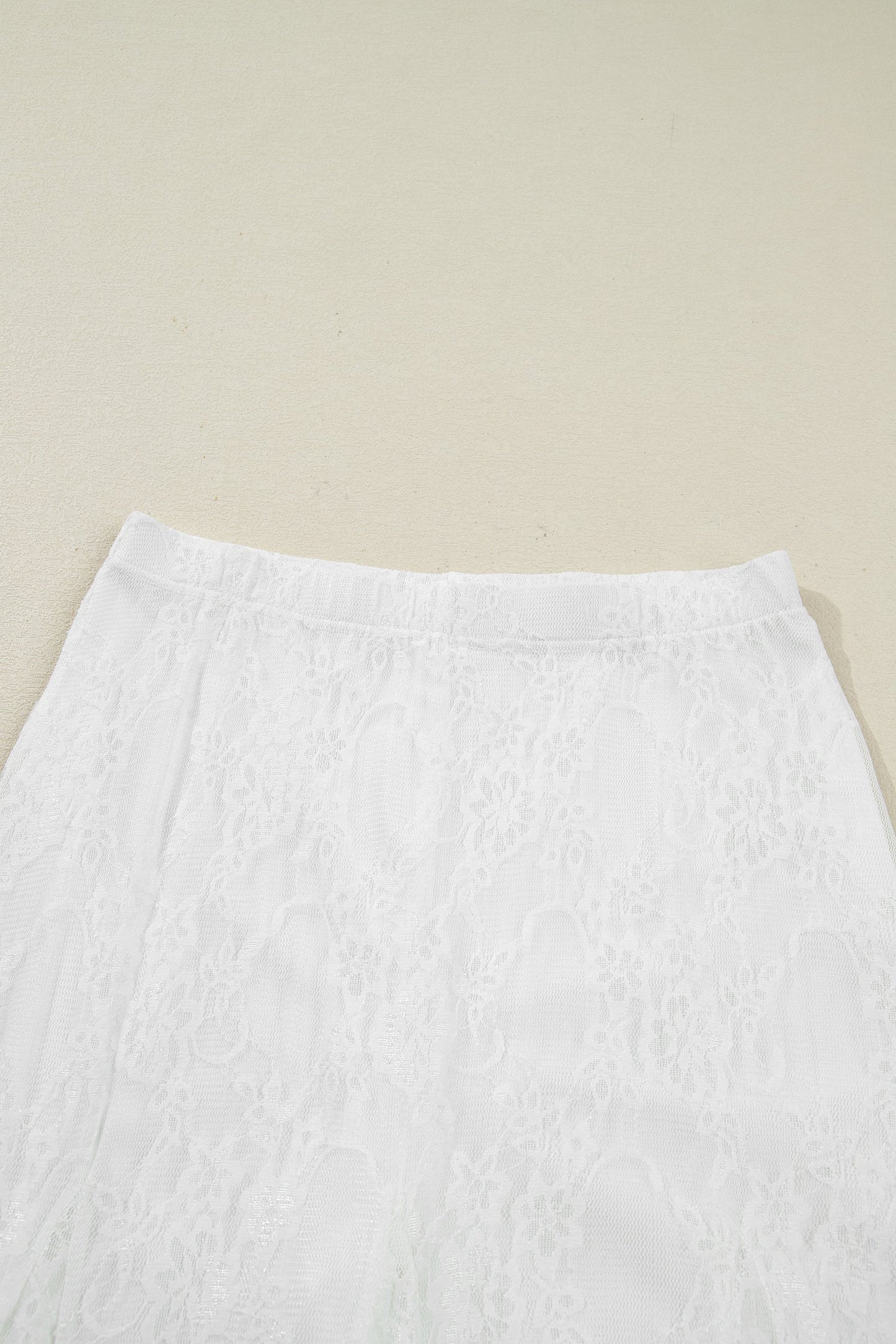 Floral Sheer Lace Flowy Maxi Skirt