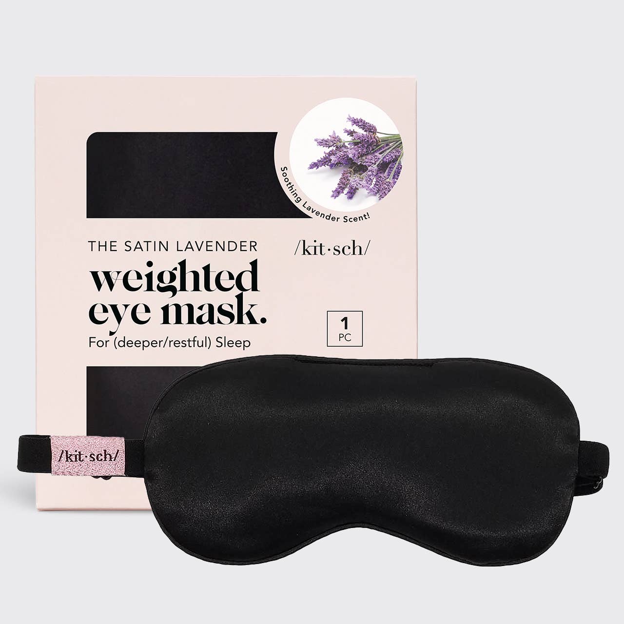 Lavender Scented Satin Weighted Eye Mask by Kitsch