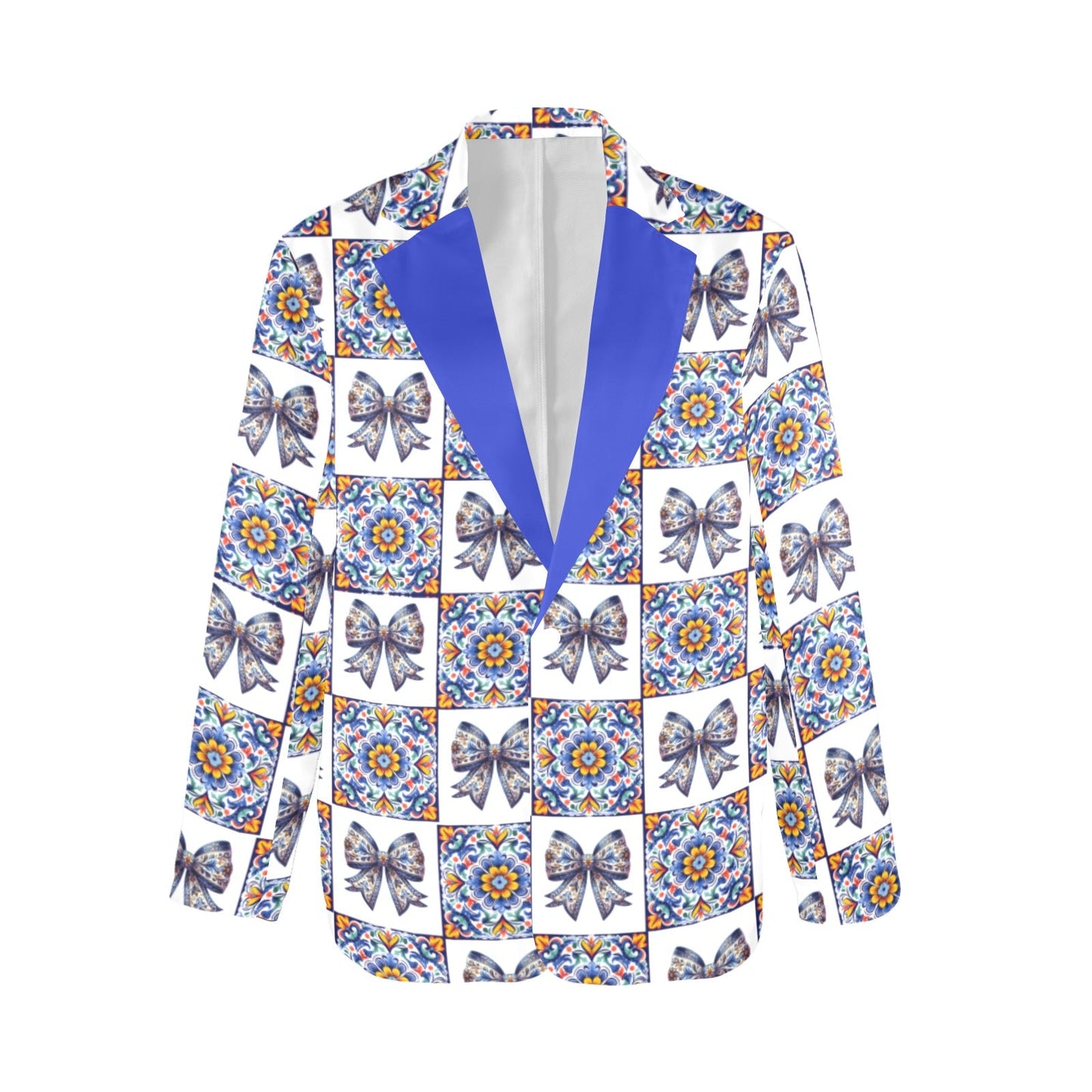 Blue Bow Talavera Floral Blazer