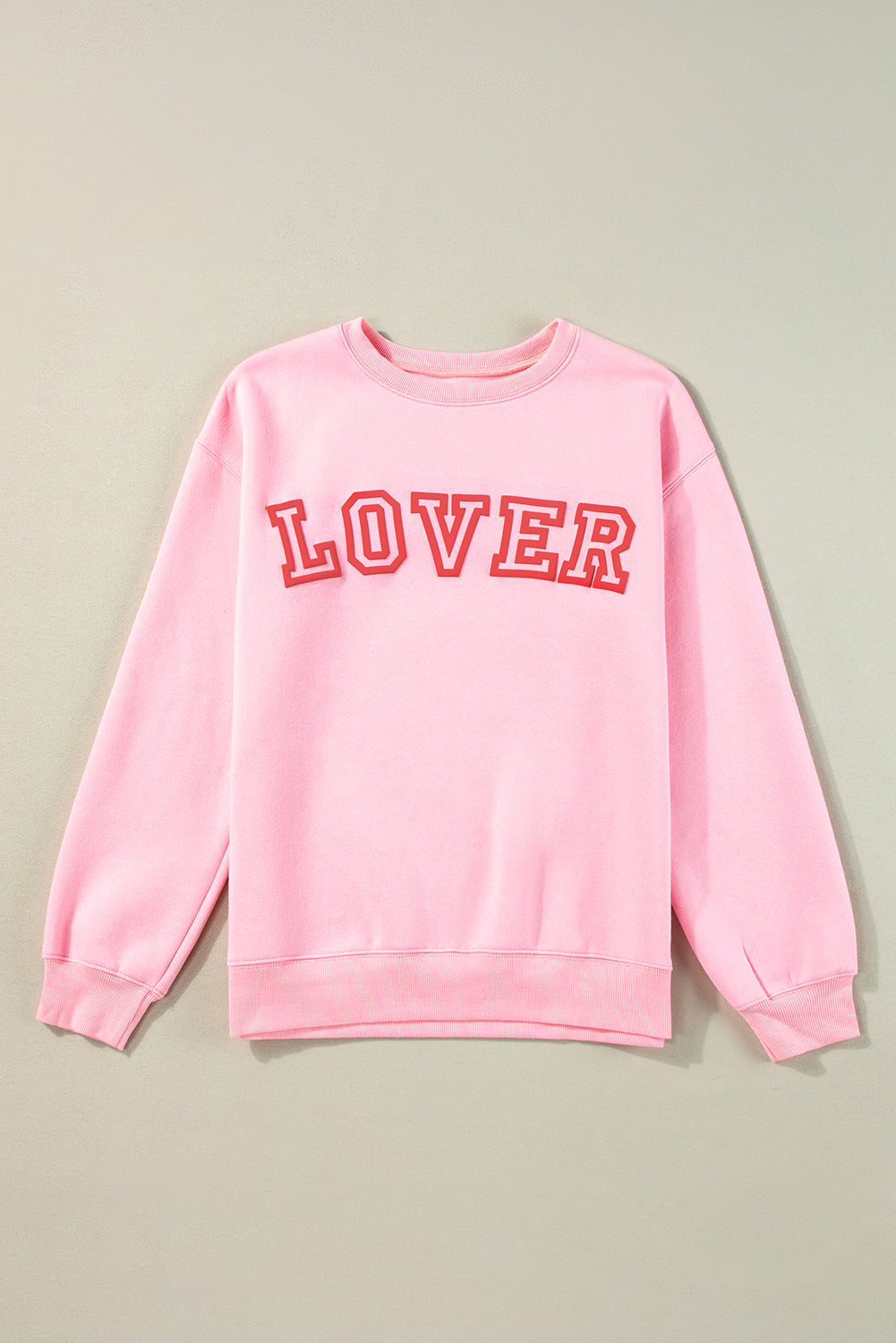 Valentines LOVER Drop Shoulder Pullover Sweatshirt