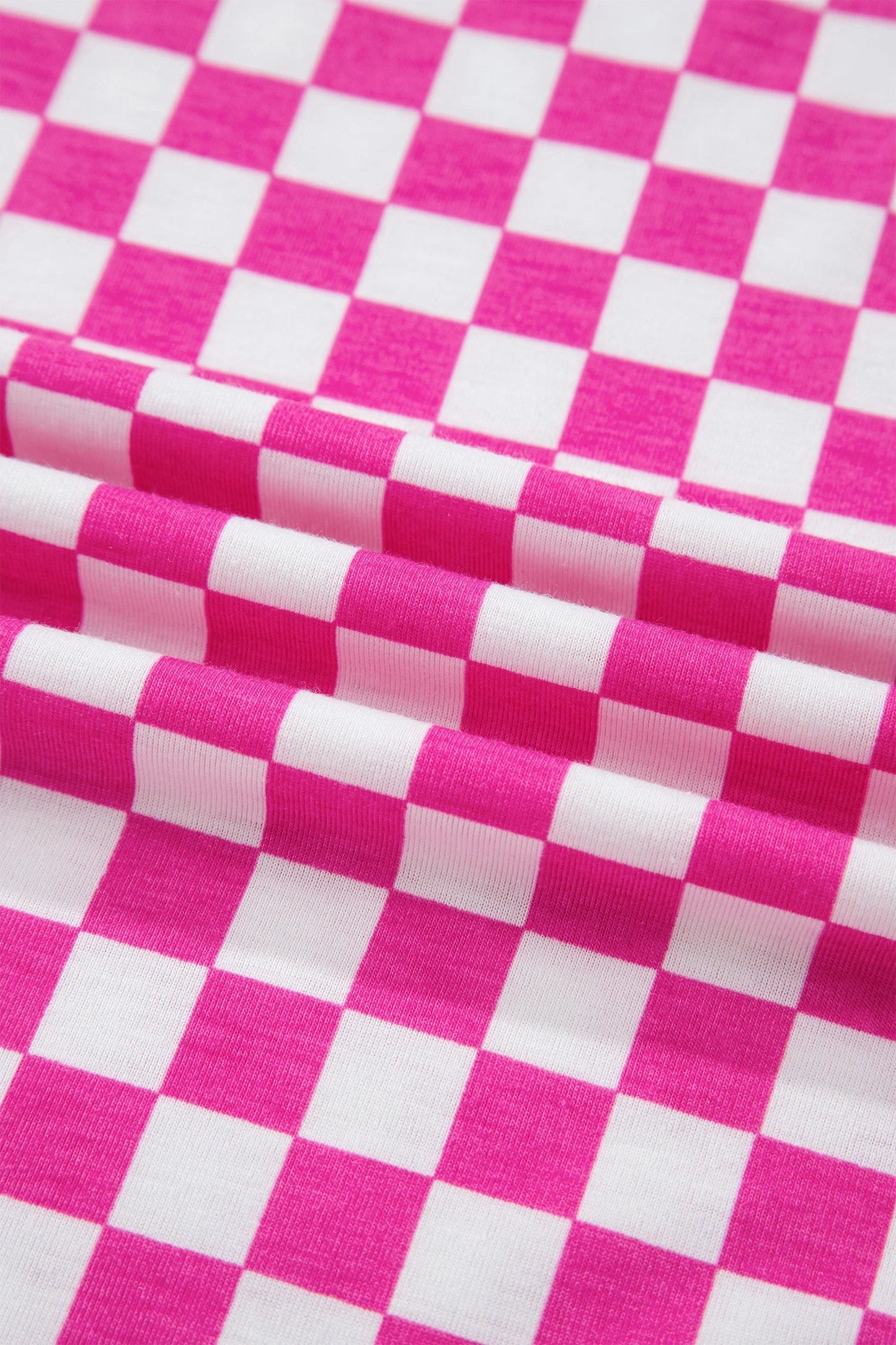 Checker Short Sleeve Tee & Pants Lounge Set