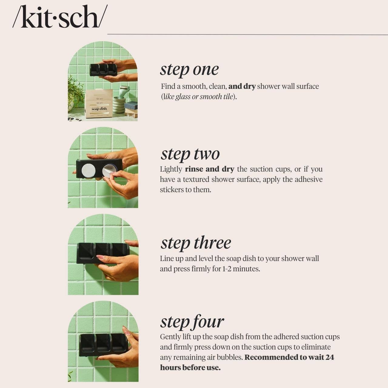 Self-Draining Soap Dish - Black By KITSCH