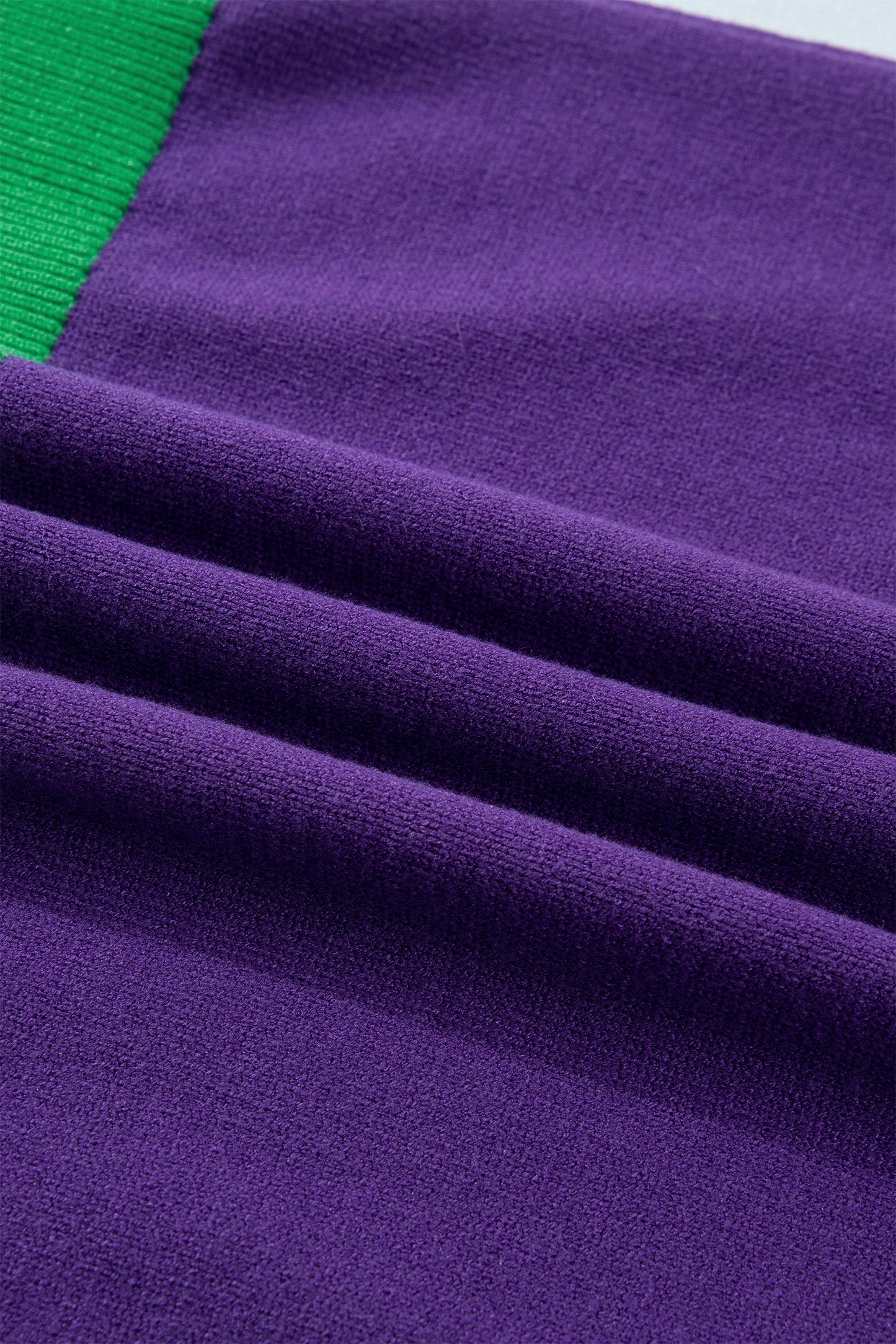 Mardi Gras Tinsel Embroidered Short Sleeve Sweater