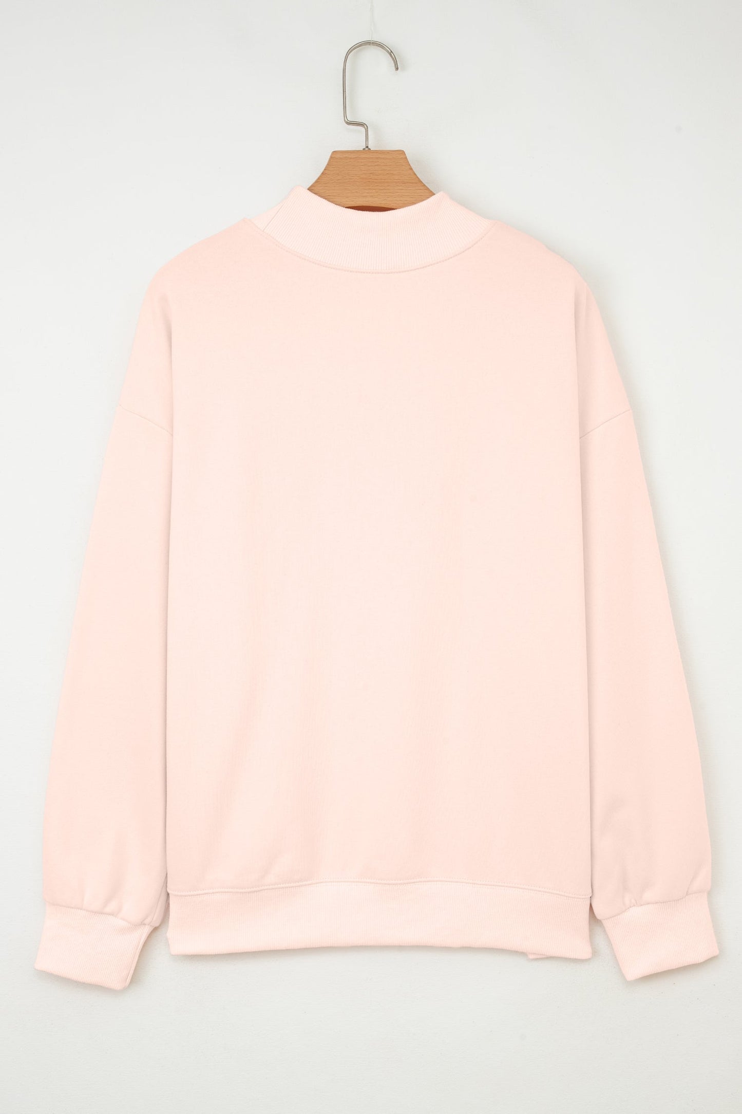Solid Oversize Mock Neck Sweatshirt