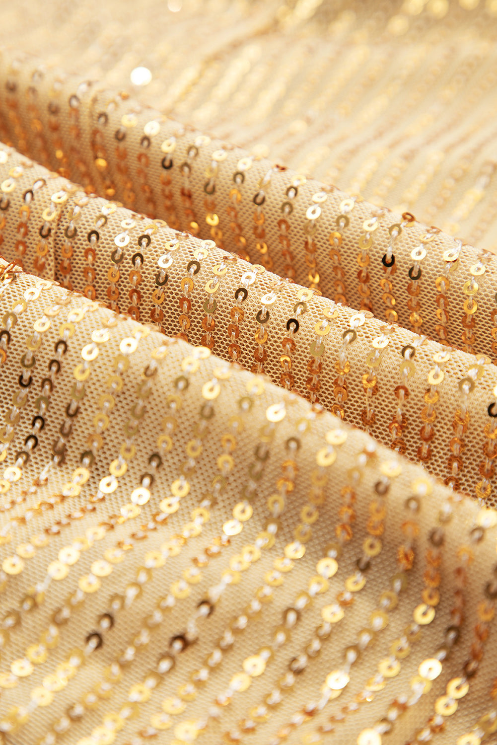 Solid Metallic Sequin Balloon Sleeve Blouse