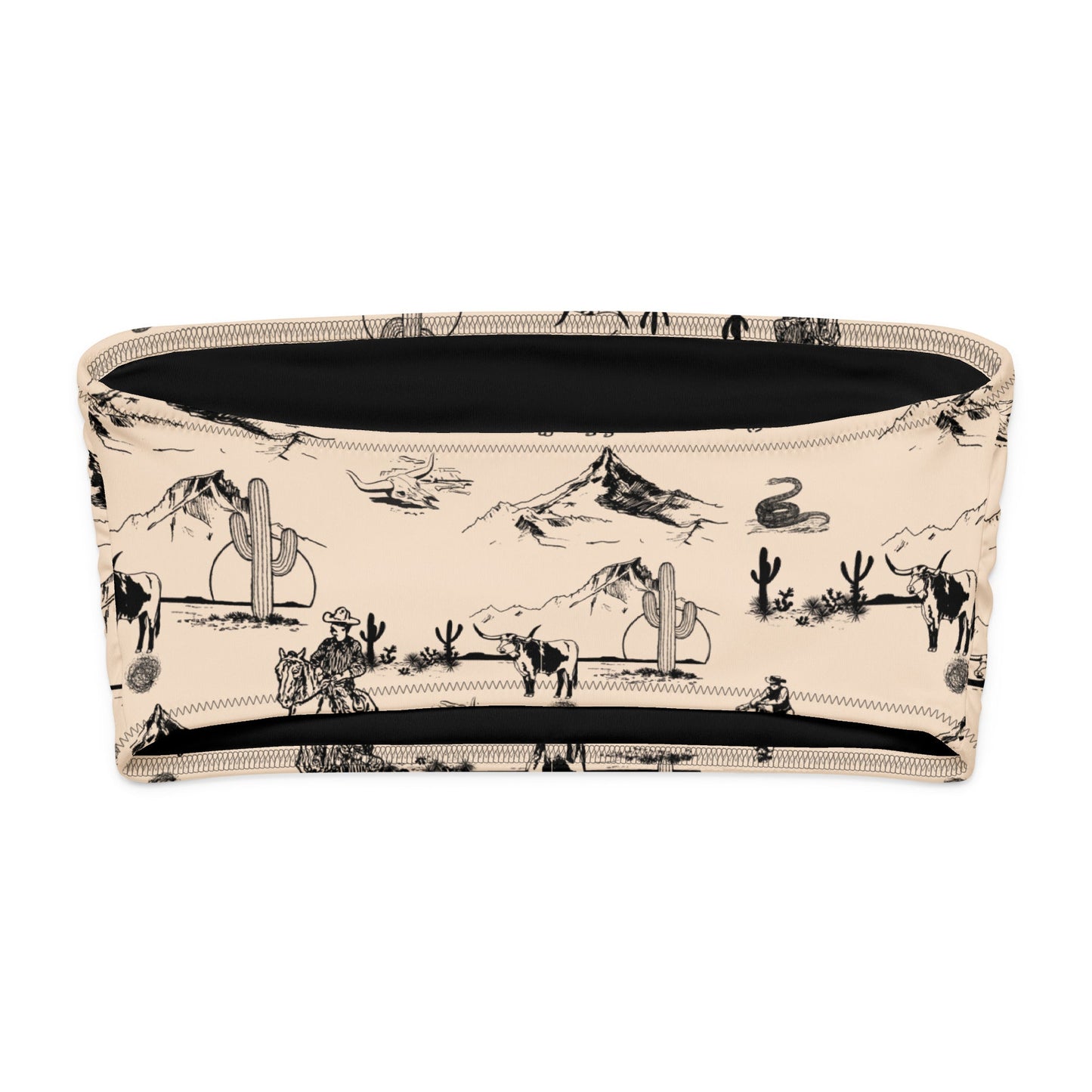 YEEHAW Cowboy Ranch Recycled bandeau bikini top