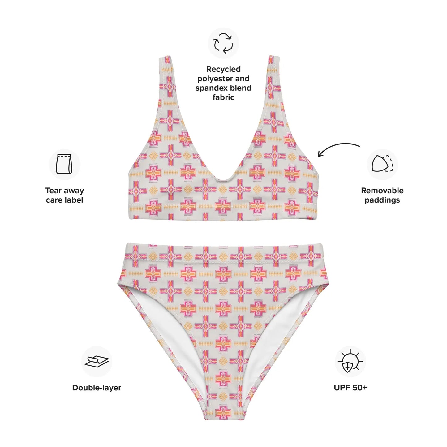 Aztec Trail High-waisted Bikini