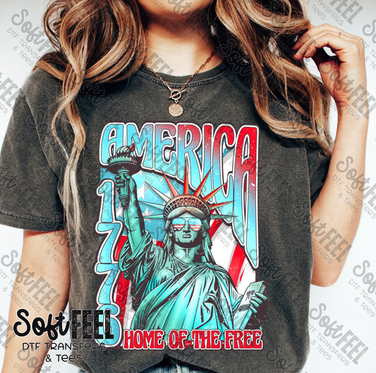 America 1776 Liberty - Patriotic - Direct To Film Transfer / DTF - Heat Press Clothing Transfer