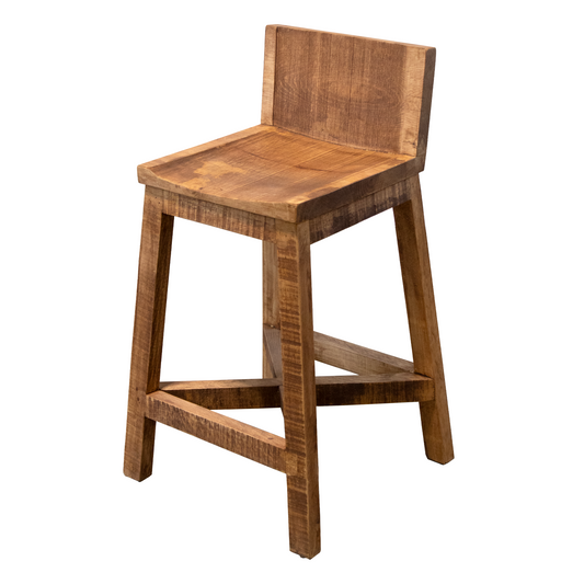 Cabana Console Rustic Bar stool in Medium Wax Finish