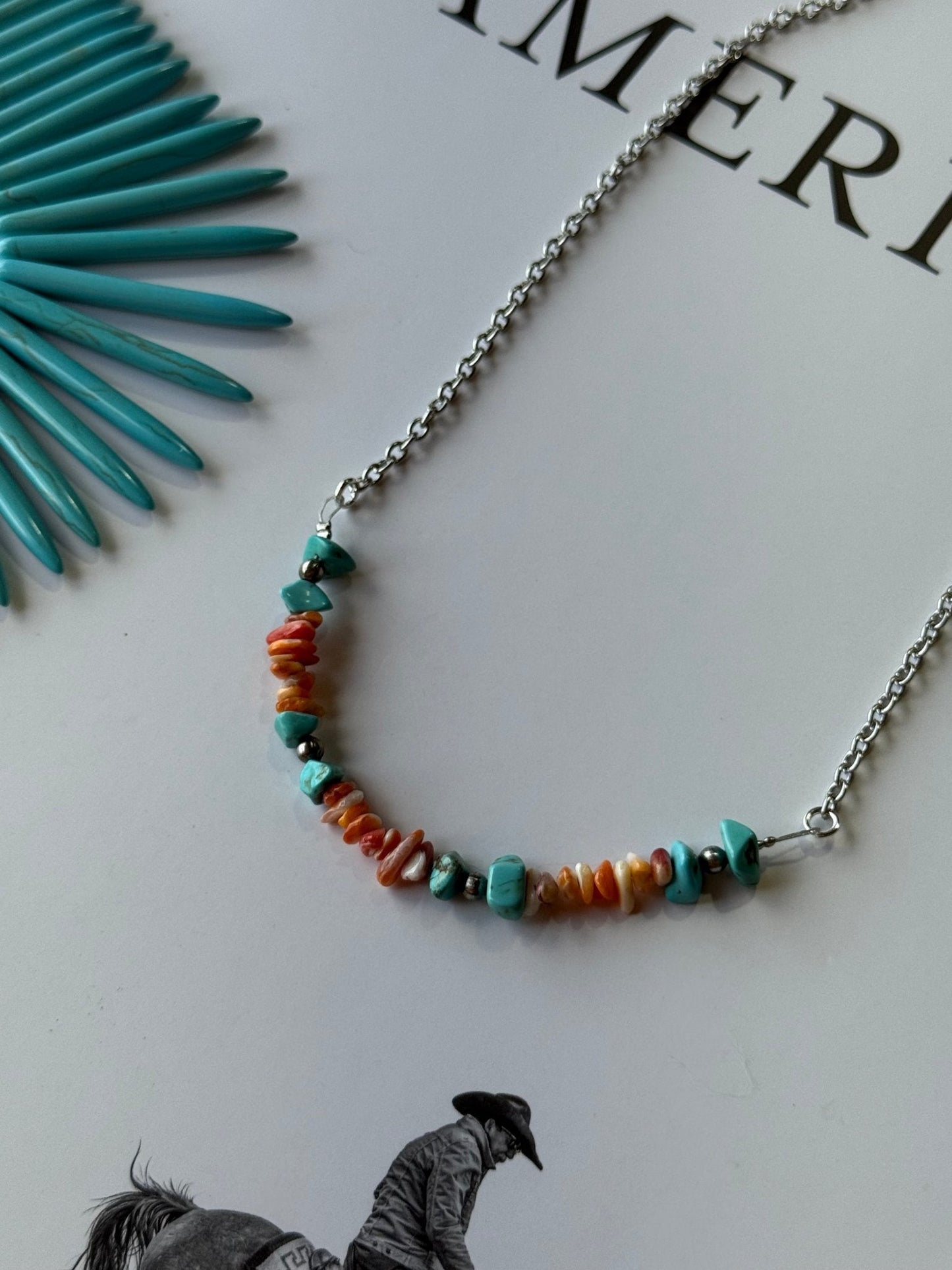 Authentic Spiny Oyster Chip Bead Necklace