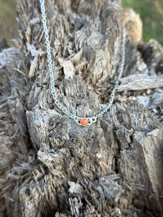 Authentic Spiny Oyster Stone Necklace