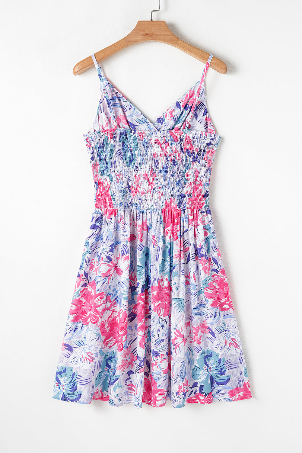 Floral Wrap V-Neck Spaghetti Strap Dress