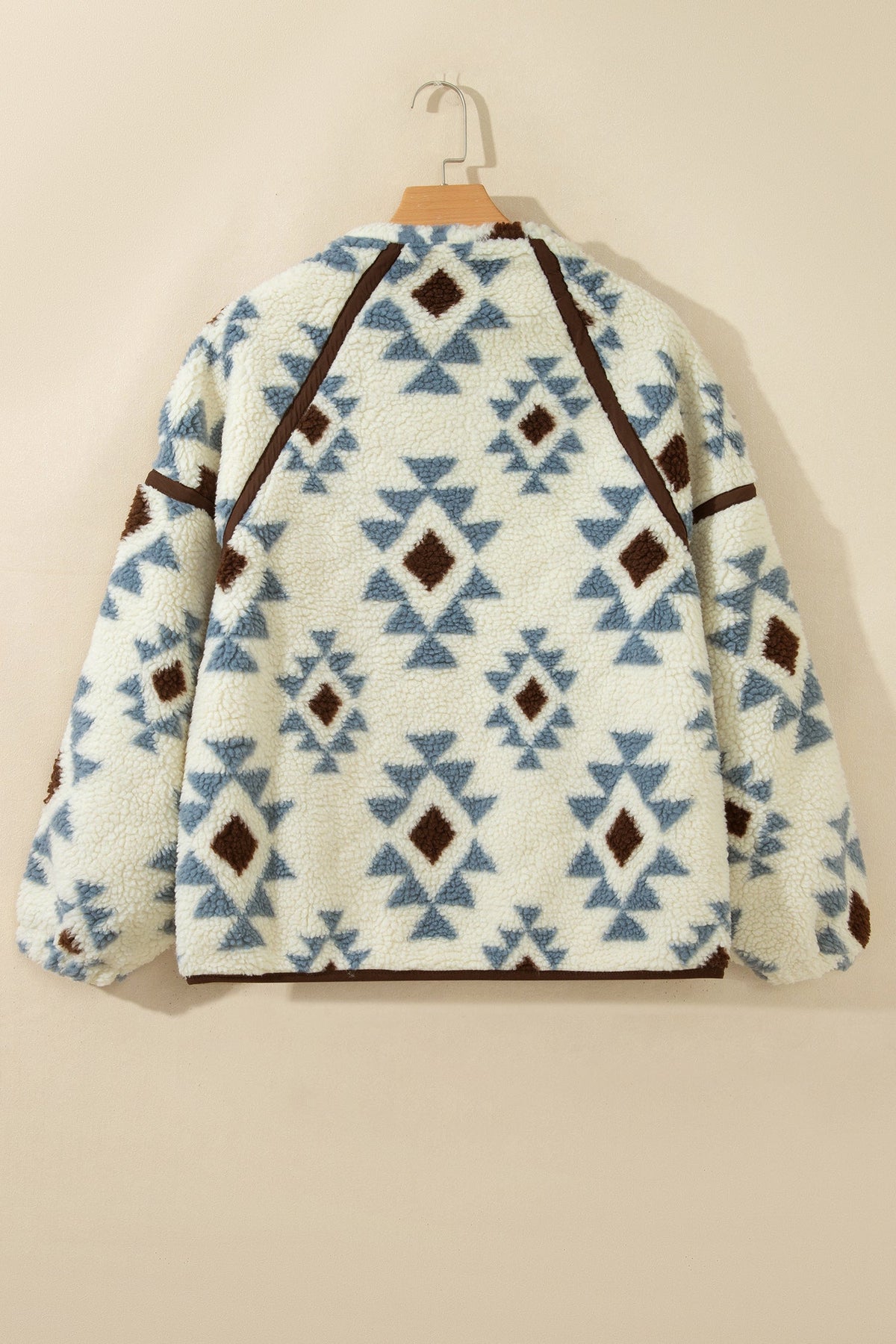 Western Geometric Sherpa Half Zip Sweatshirt