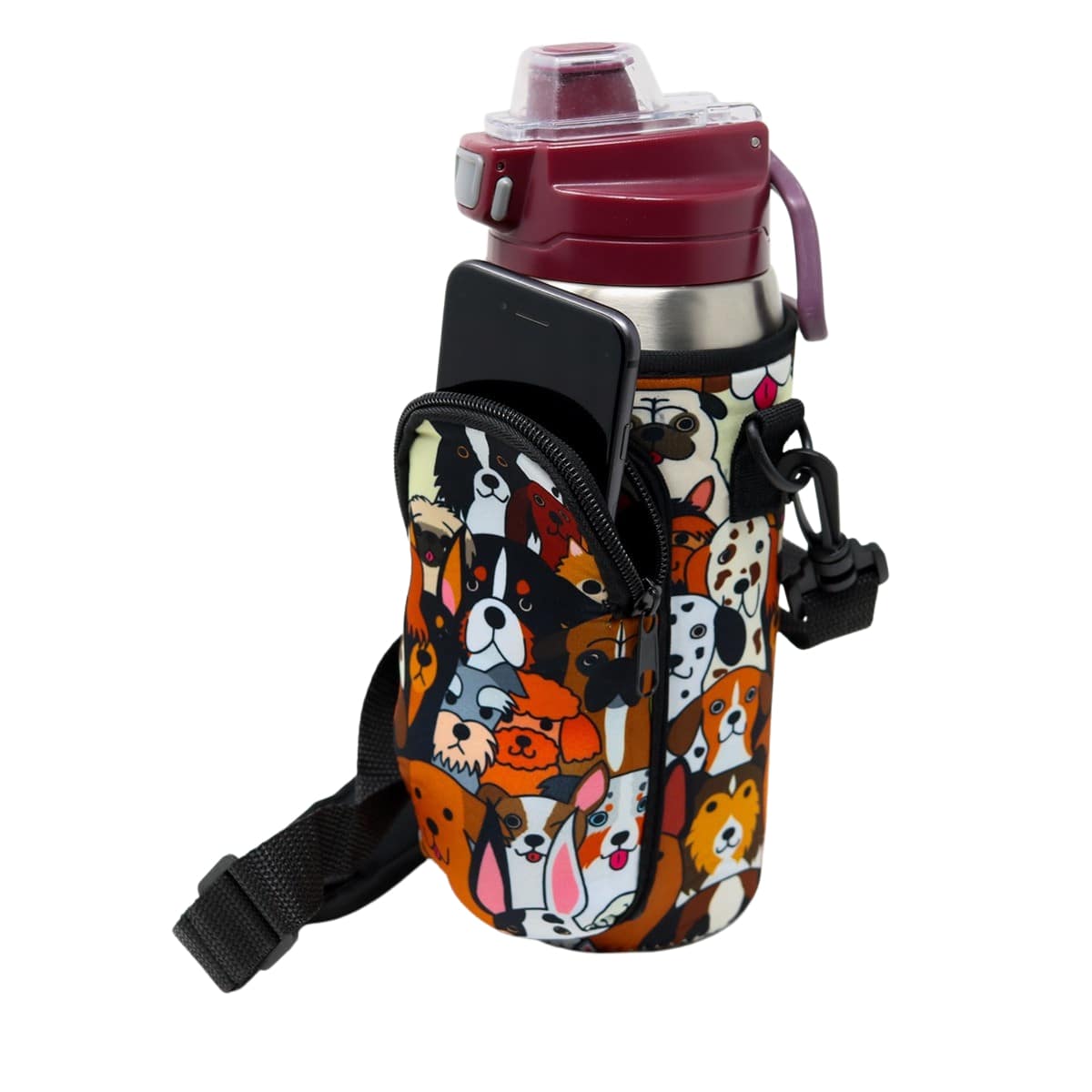 Tumbler Case On-the-Go Neoprene Cross Body Bag | Dog Lover