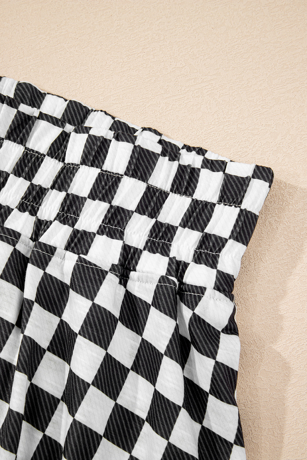 Checker T-Shirt Top & High Waist Skorts Outfit
