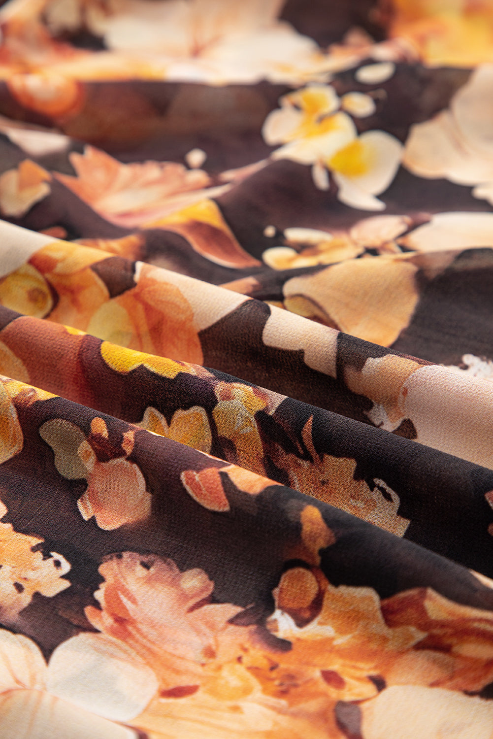 Floral V-Neck Long Puff Sleeve Blouse