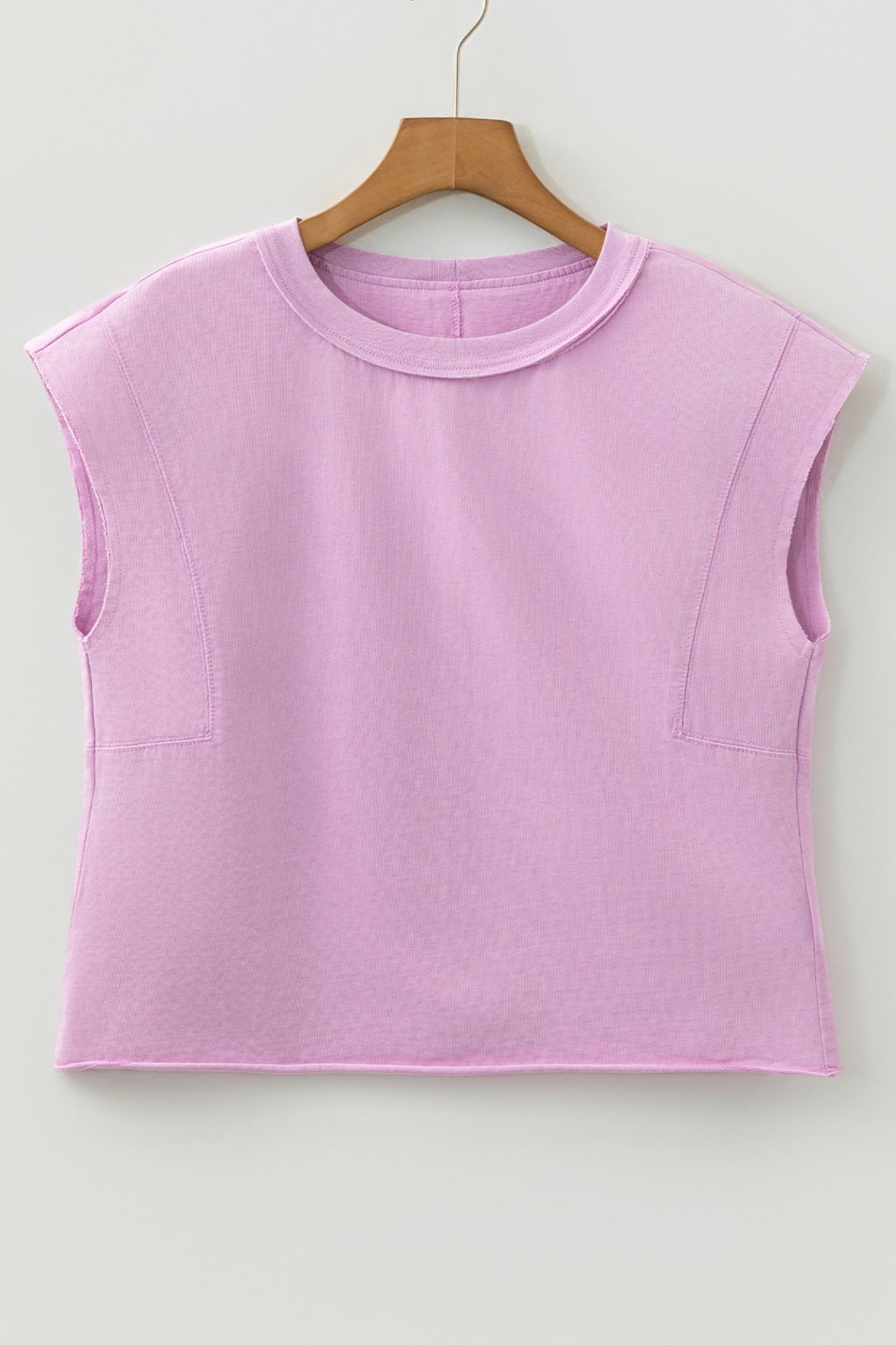 Solid Mineral Wash Boxy Tank Top
