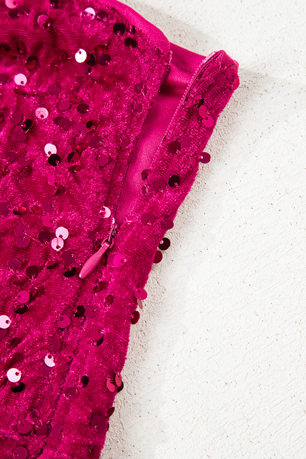 Sequin One Shoulder Thigh High Split Bodycon Gown