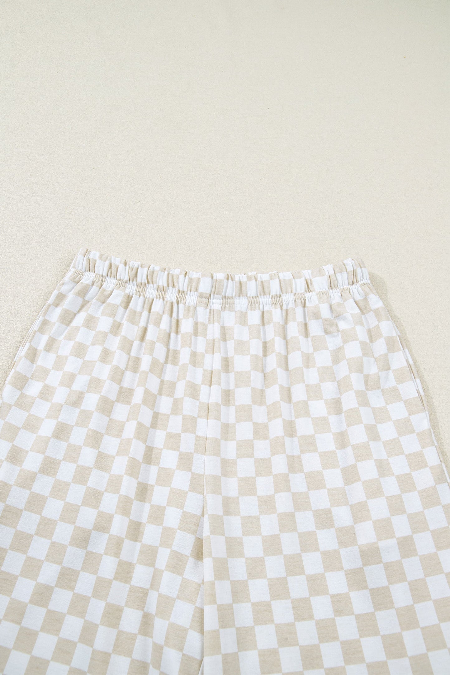 Checker Short Sleeve Tee & Pants Lounge Set