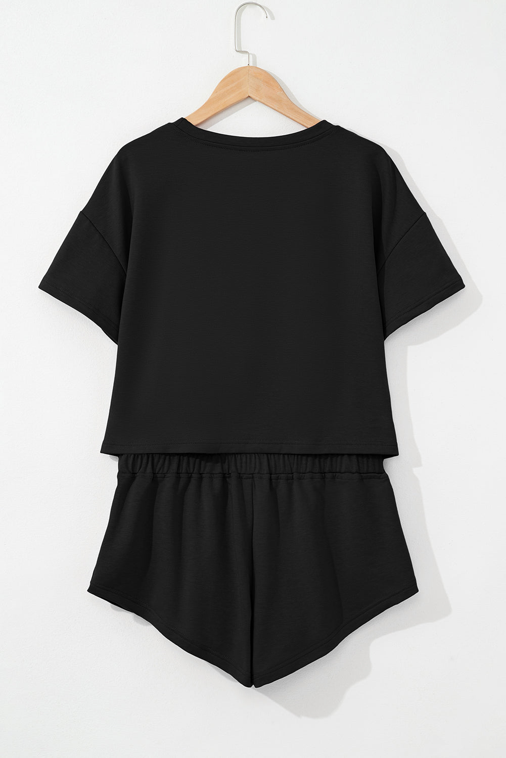 Cropped Tee & Ruffle High Waist Skort Set