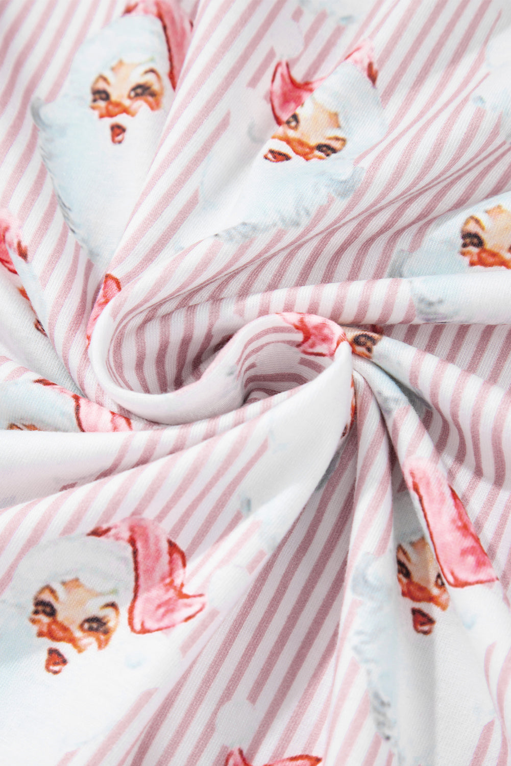 Christmas Santa Claus Stripe Top and Pants Lounge Set