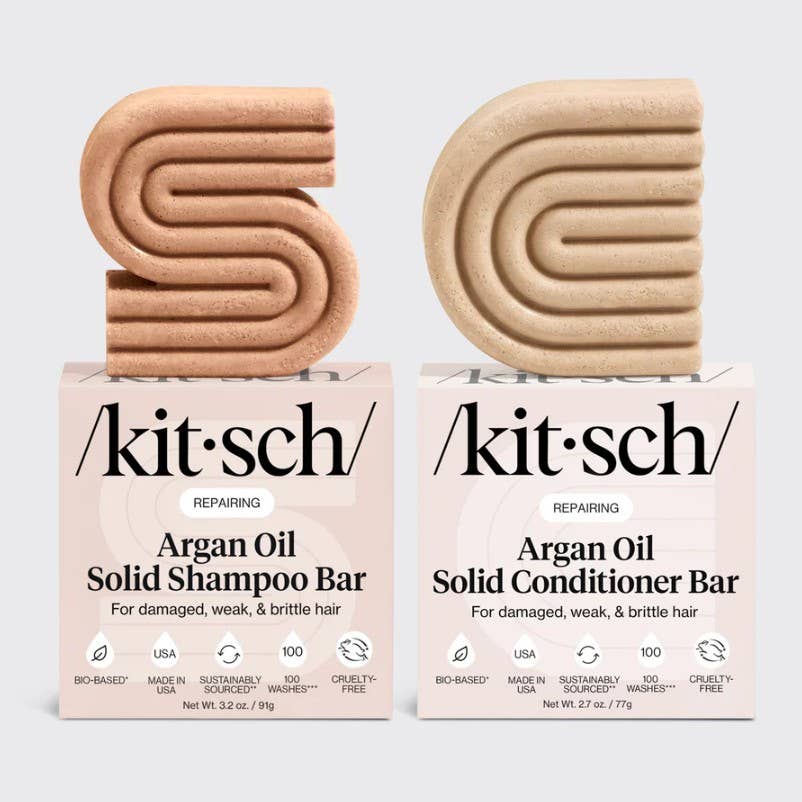 Repairing Argan Oil Shampoo & Conditioner Bar Combo by Kitsch