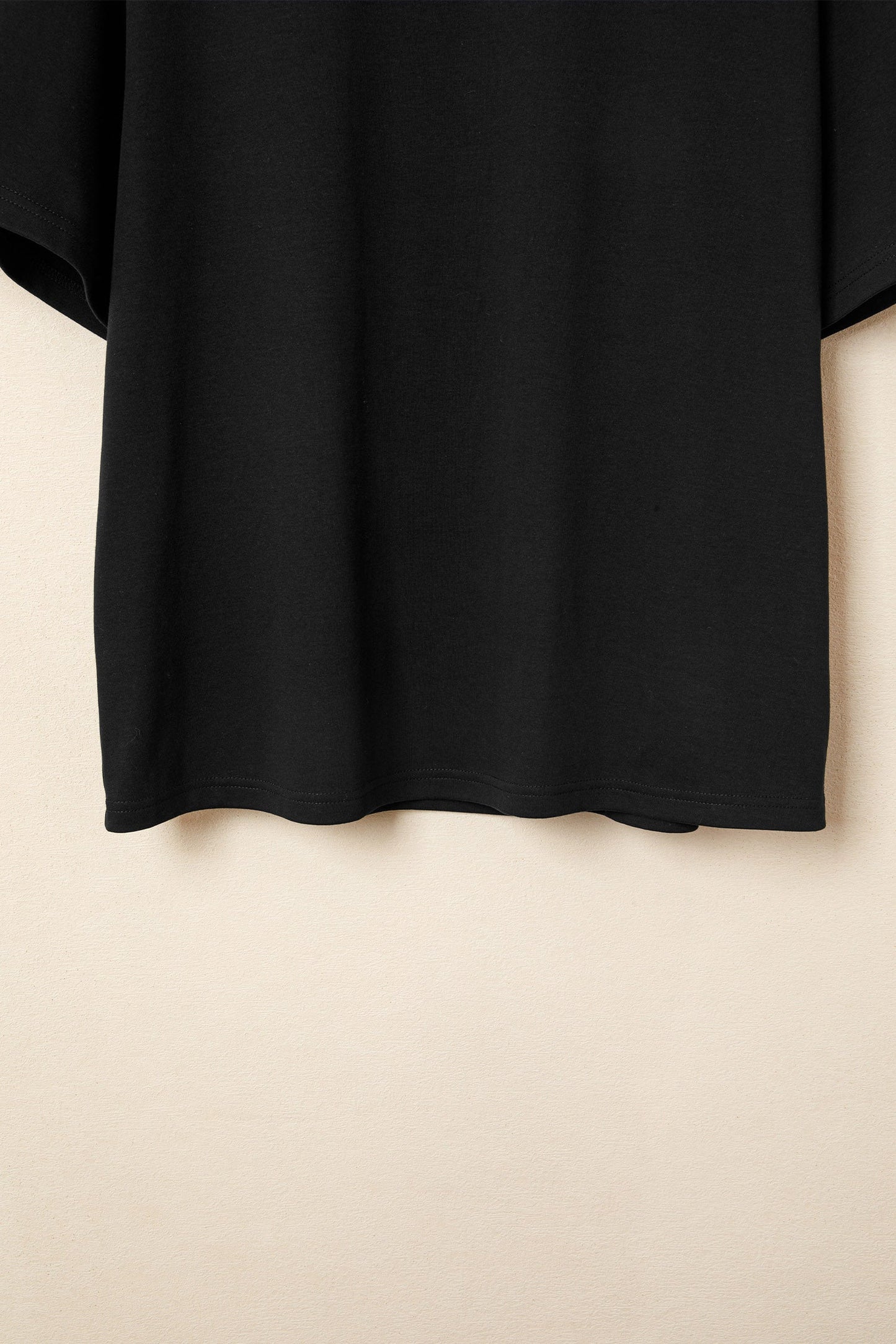 Solid High Neck Oversize Tee