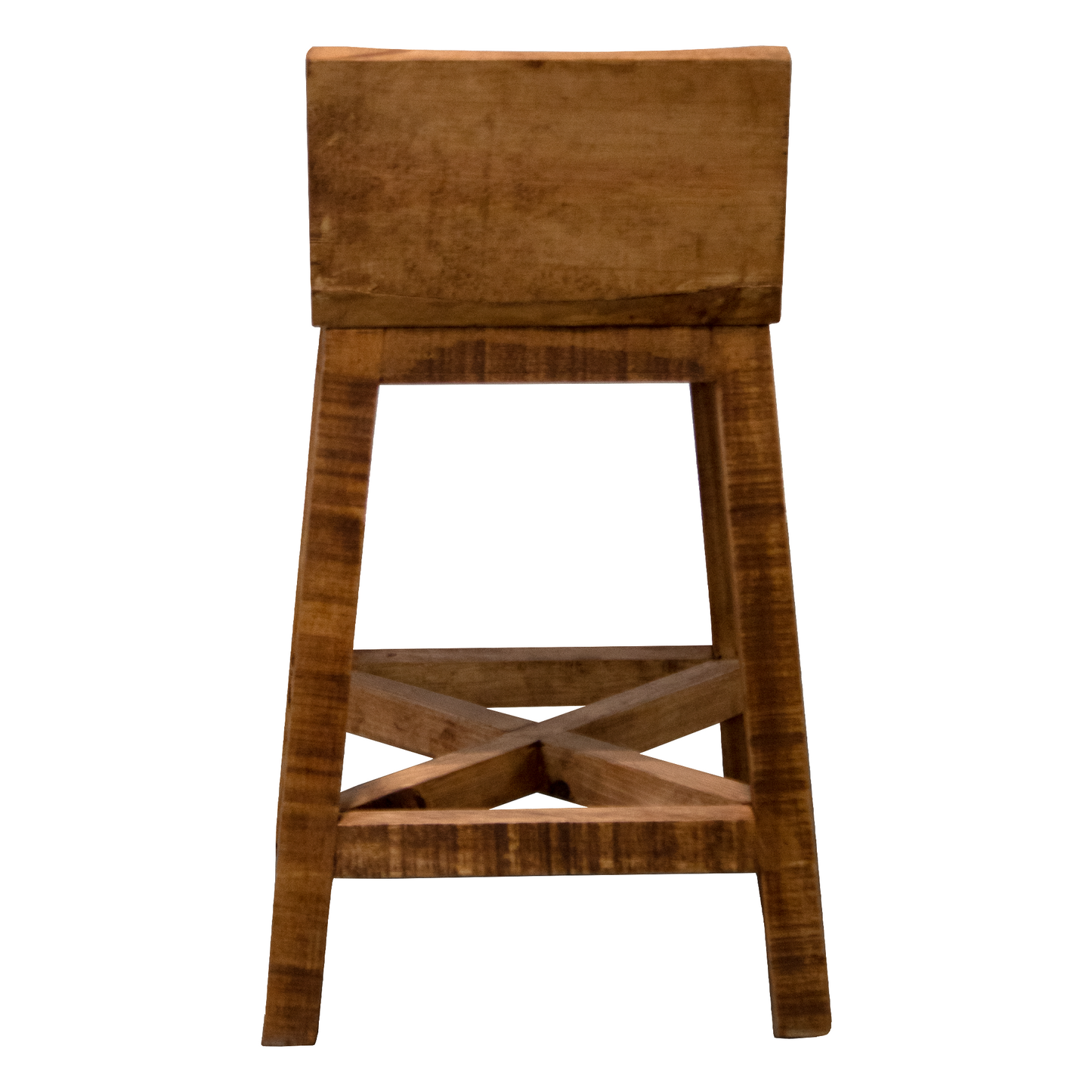 Cabana Console Rustic Bar stool in Medium Wax Finish