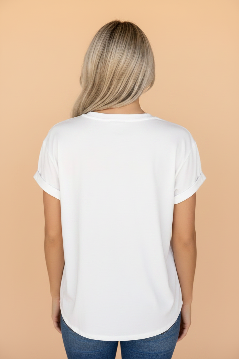 Western Cowboy & Cactus Embroidered Tee