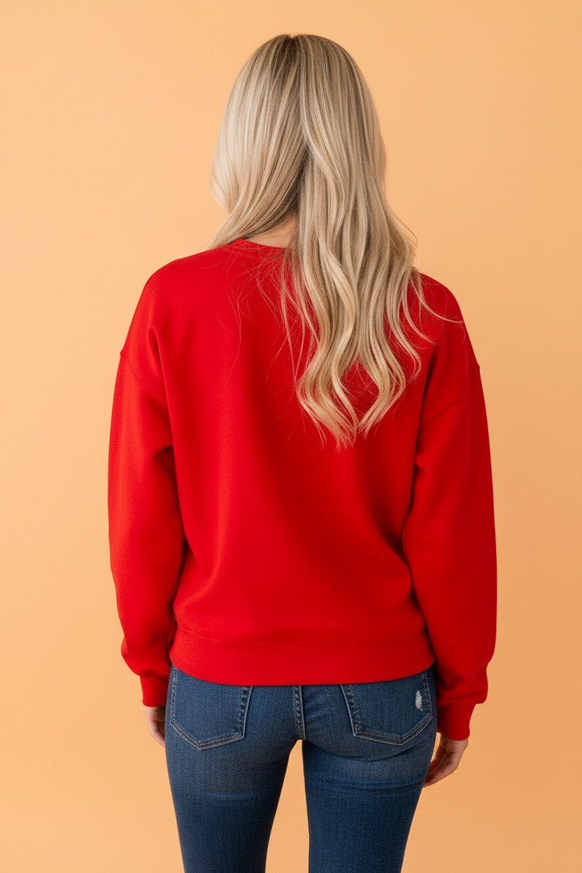 GAMEDAY Embroidered Patch Pattern Sweatshirt