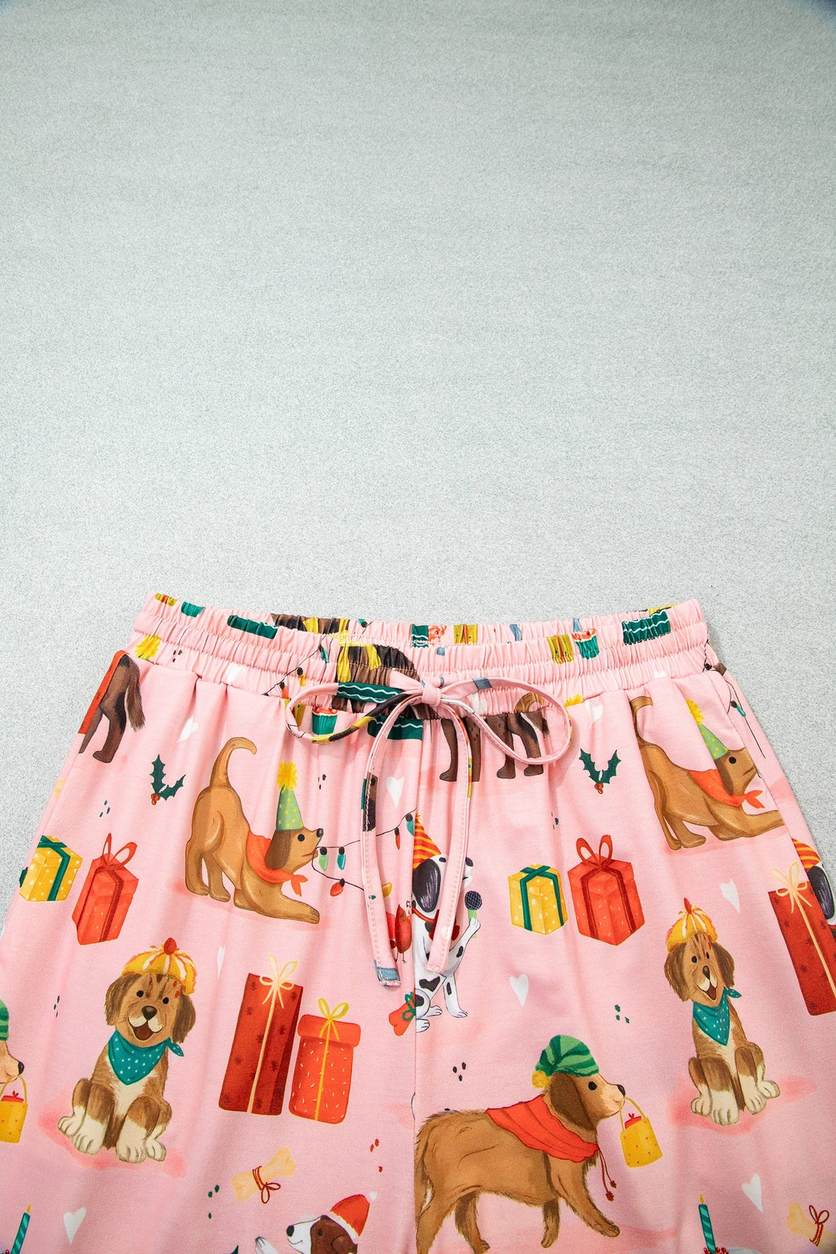 Christmas Dog Collared Top & Pants Pajama Set
