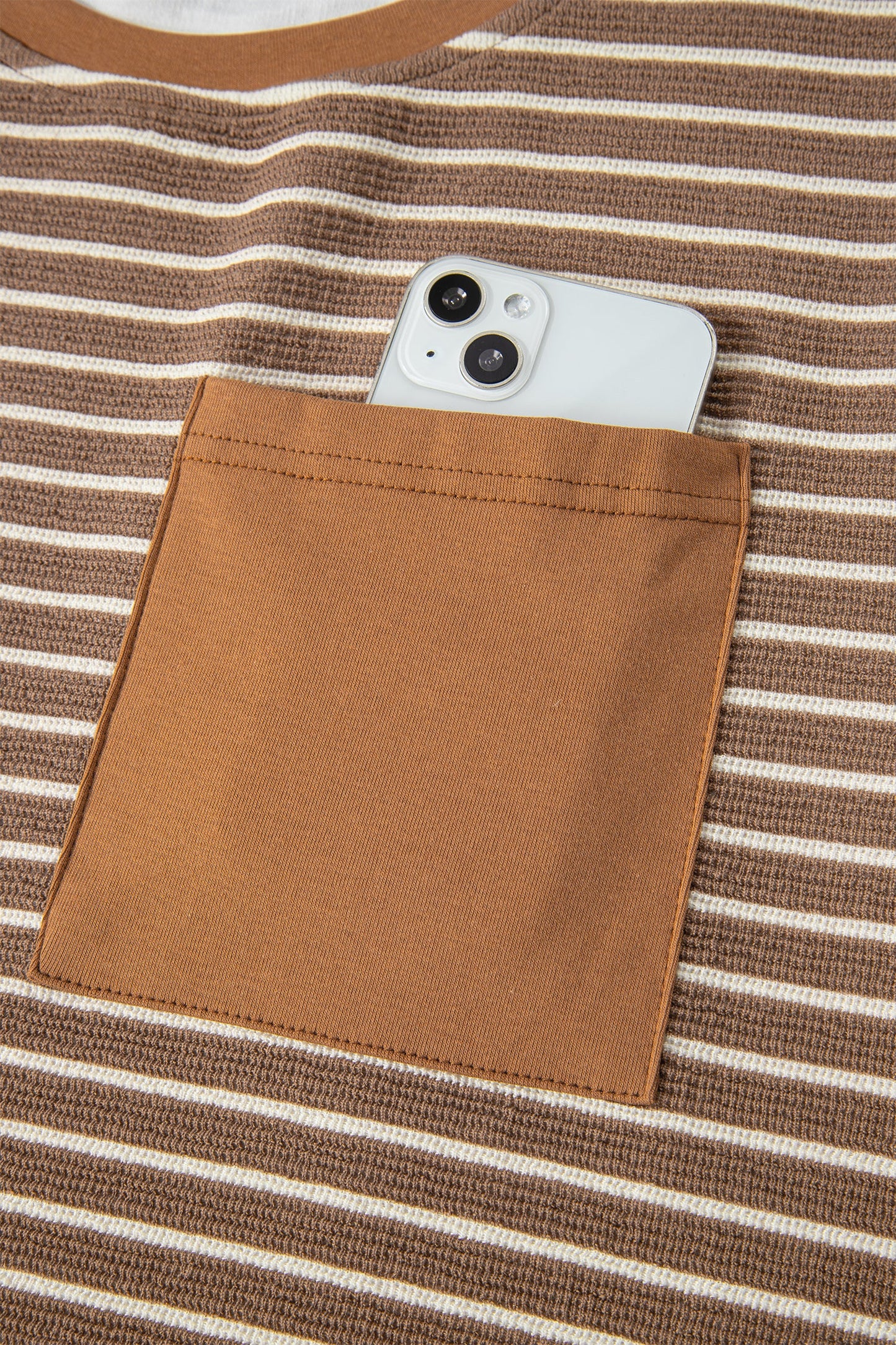 Stripe Crew Neck Tee and Drawstring Pants Set
