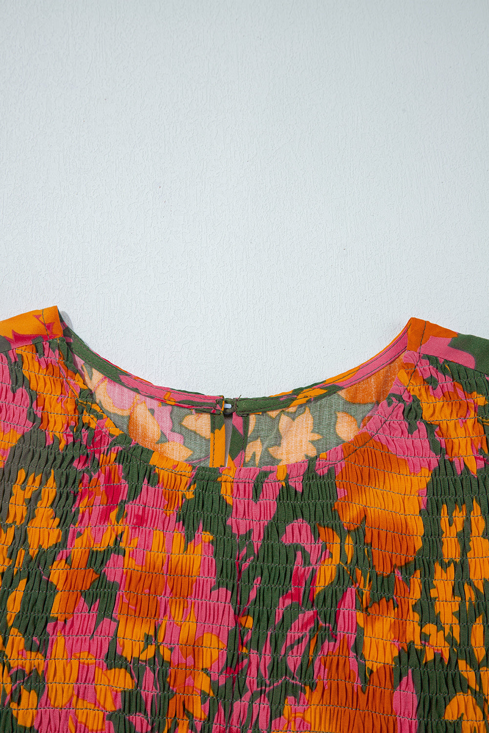 Floral Puff Sleeve Smocked Bodice Ruffle Maxi Dress