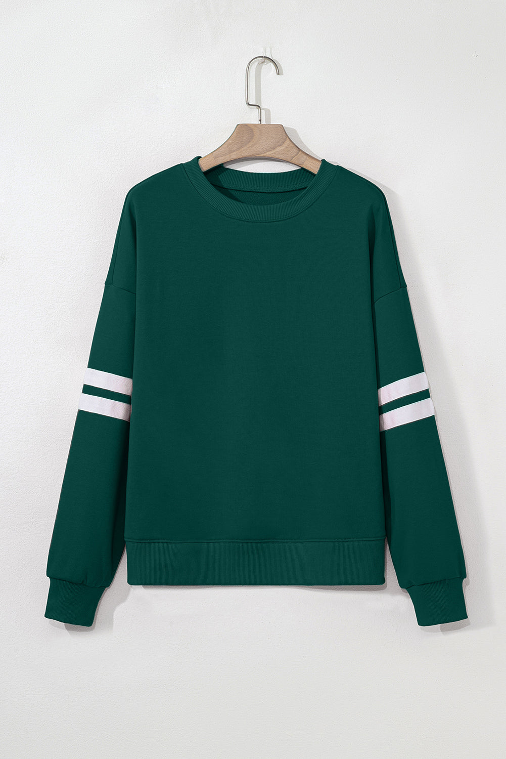 Varsity Stripe Drop Shoulder Sweatshirt