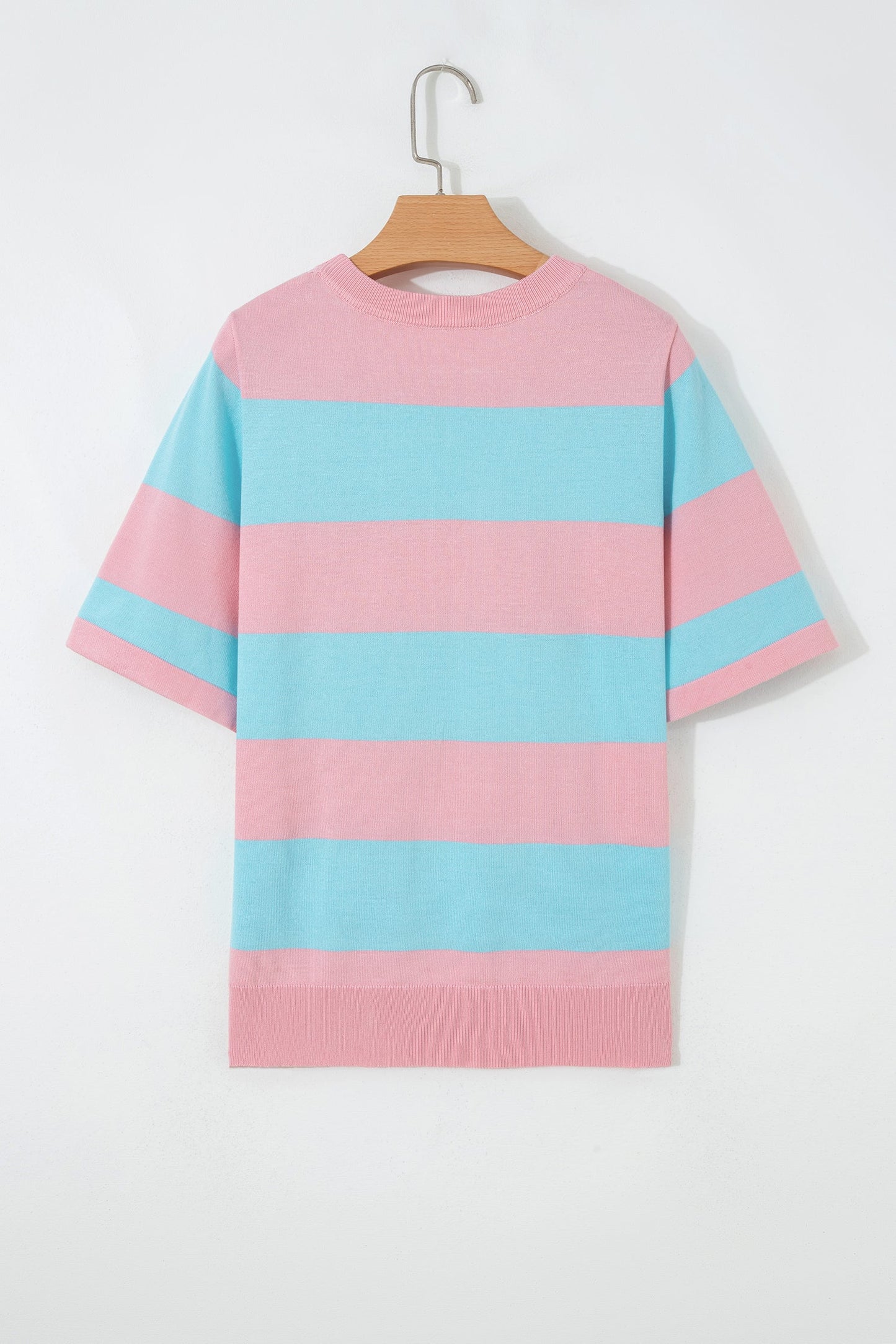 Stripe Colorblock Knitted T-Shirt
