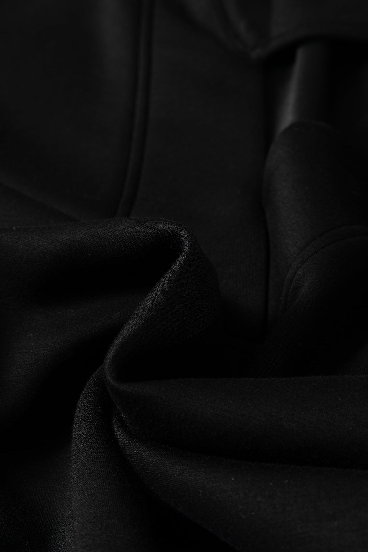 Bristol Black Collared V-Neck Pullover Sweatshirt Sweatpants Set
