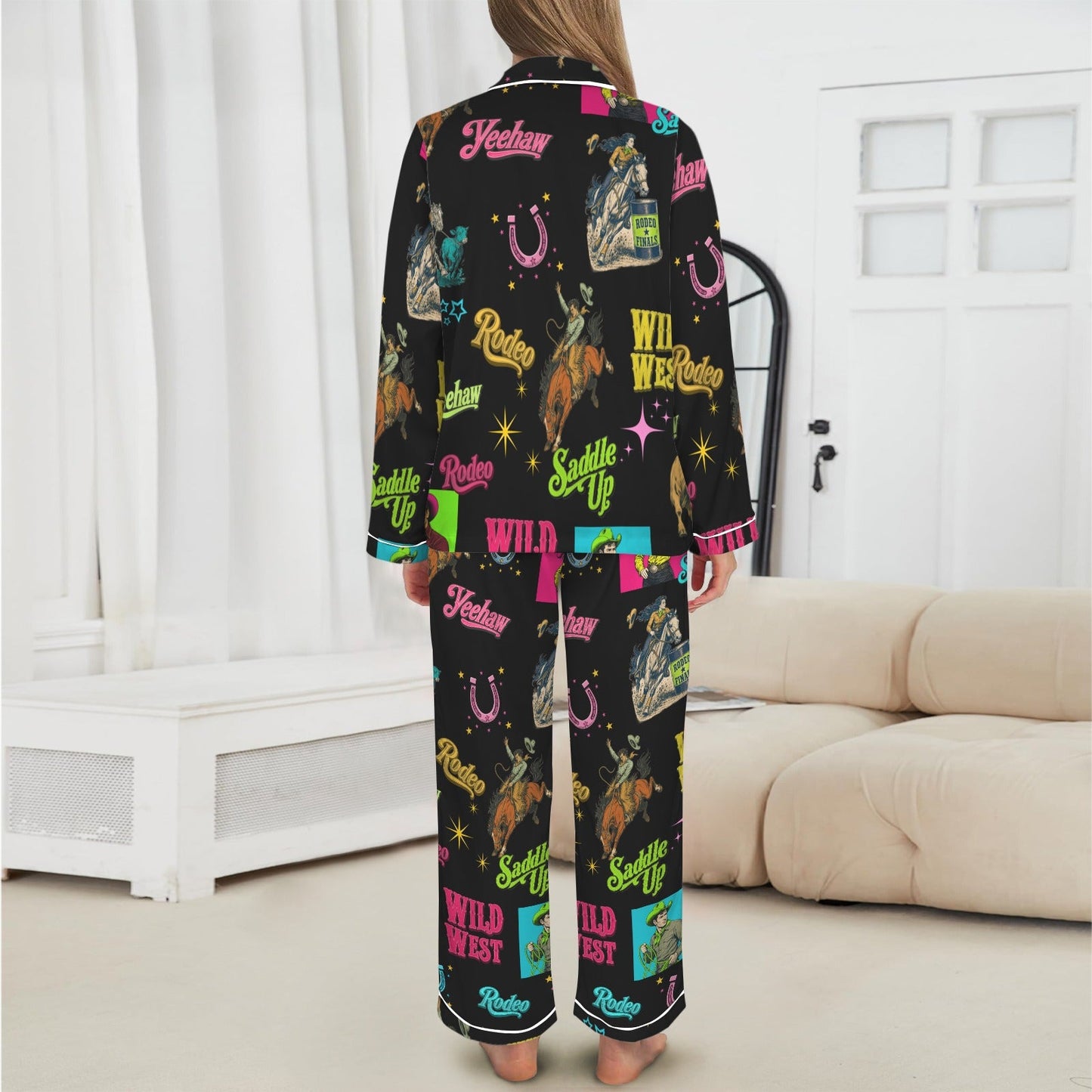 Baha Ranch The Last Round Up Satin Pajama Set