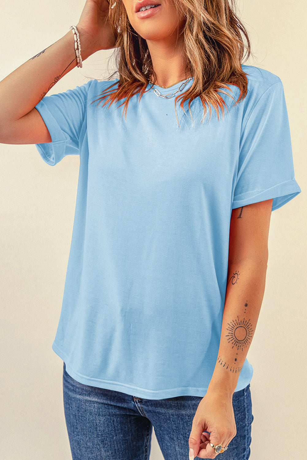 Plain Crew Neck Tee