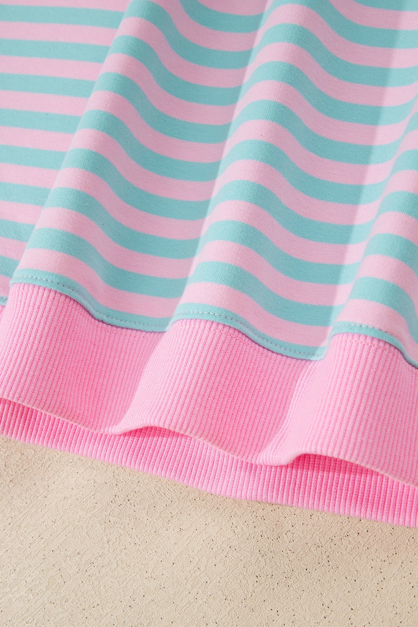 Stripe Colorblock Pullover & Pull-On Shorts Set