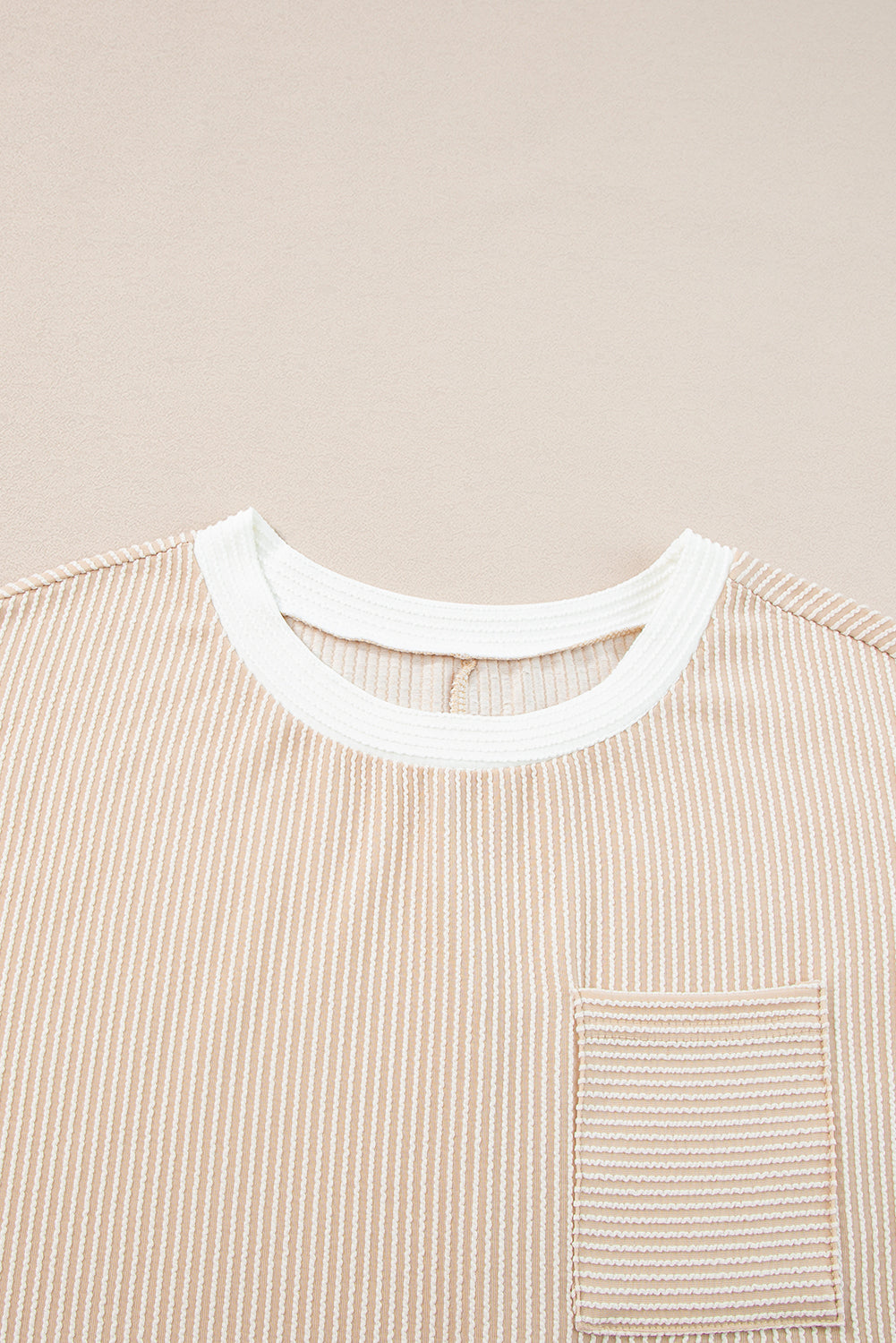 Colorblock Twisted Ribbed Trim T-Shirt Shift Dress