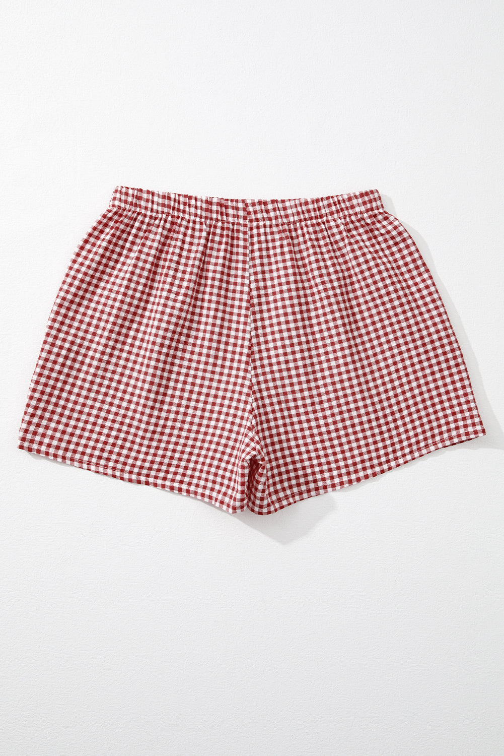 Gingham High Waist Casual Shorts