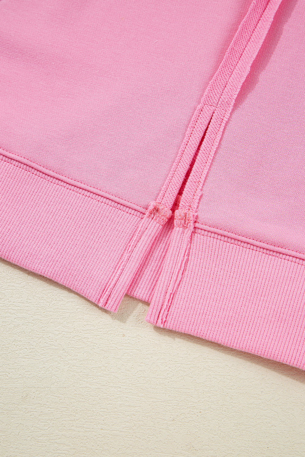 Bow Lace Embroidered Reverse Seam Sweatshirt