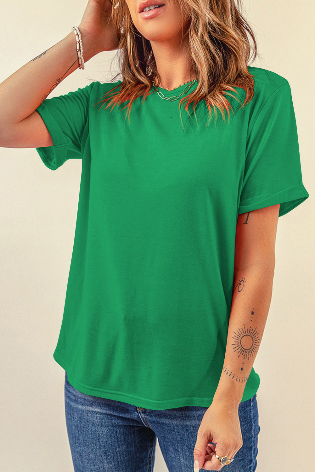 Plain Crew Neck Tee